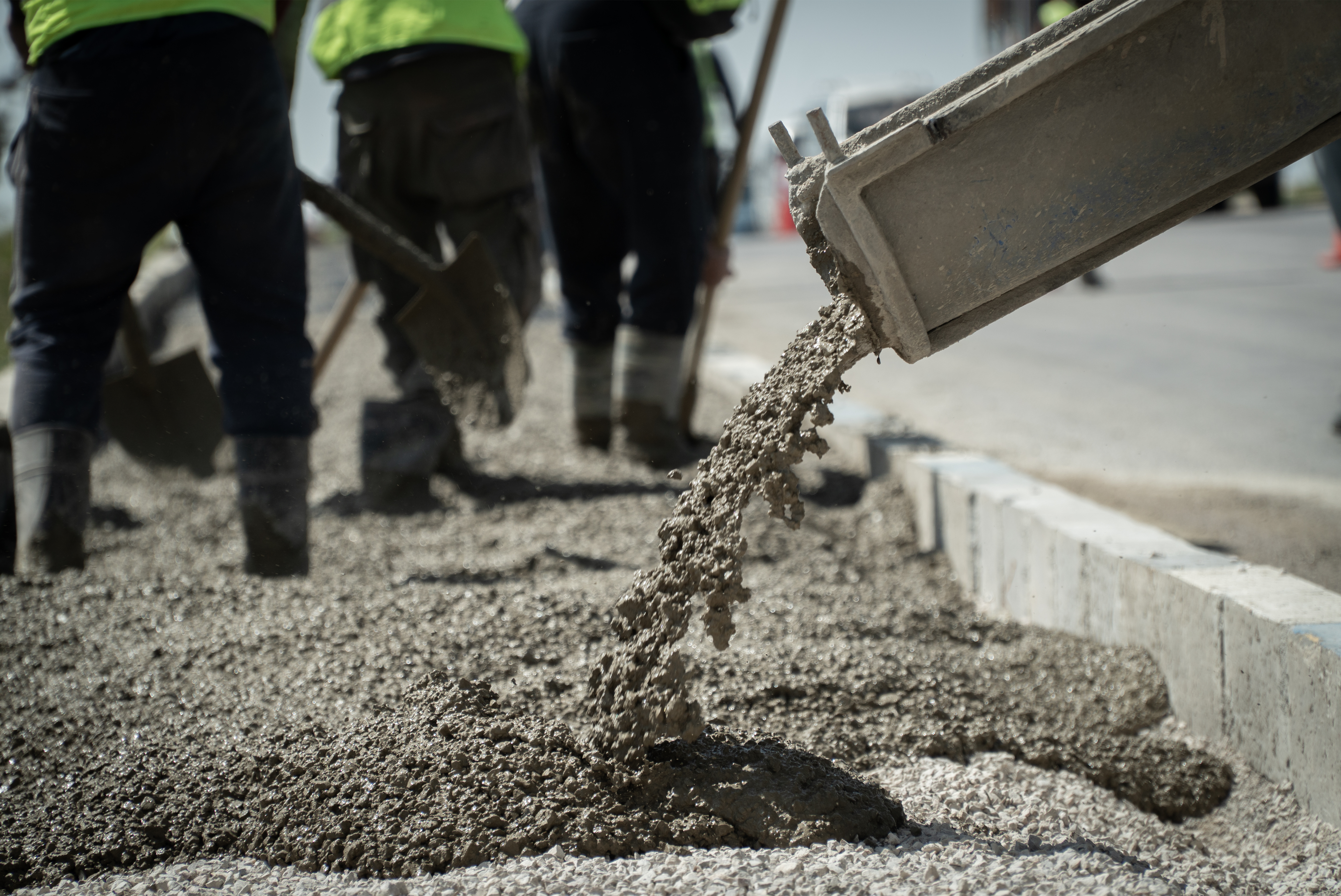 Concrete pumping in foundation area